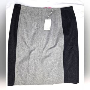 GILLES Dufour Paris 100% wool skirt & silk lining grey/ black size 44 US…